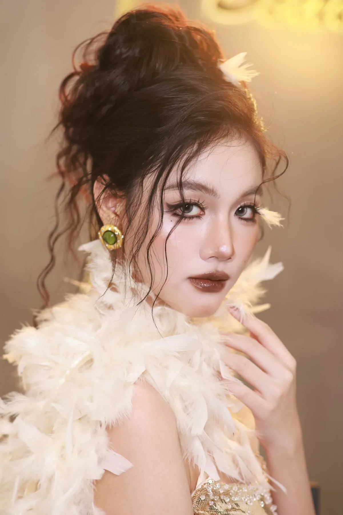 Creative high-fashion makeup look